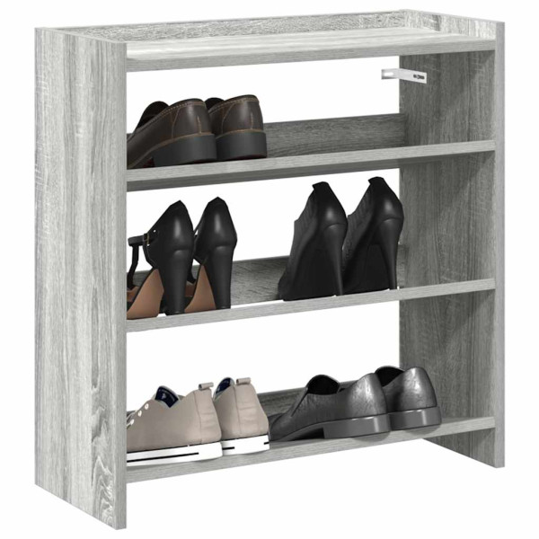 Mueble zapatero madera contrachapada gris sonoma 60x25x62 cm