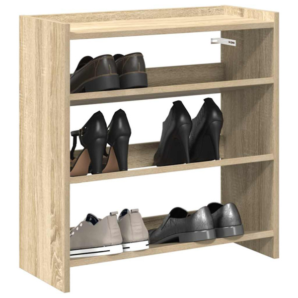 Mueble zapatero madera contrachapada roble sonoma 60x25x62 cm