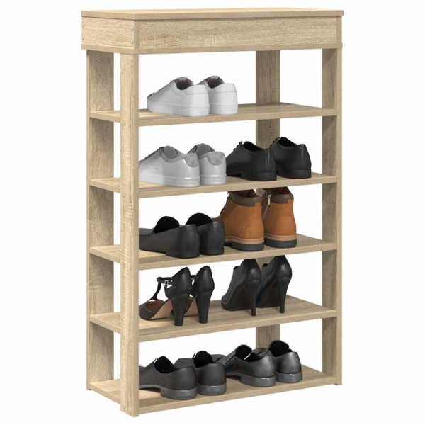 Mueble zapatero madera de ingeniería roble sonoma 60x30x98 cm