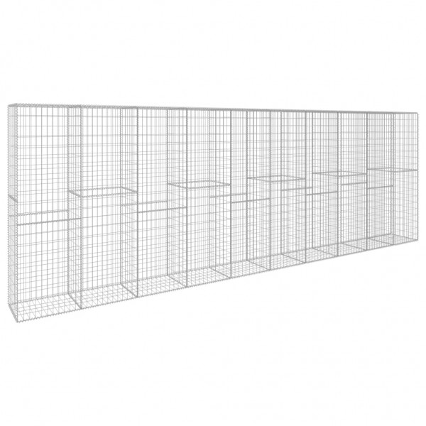 Muro de gaviones con cubierta acero galvanizado 600x50x200 cm