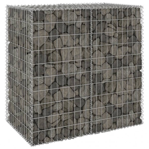 Muro de gaviones con cubiertas acero galvanizado 100x60x100 cm