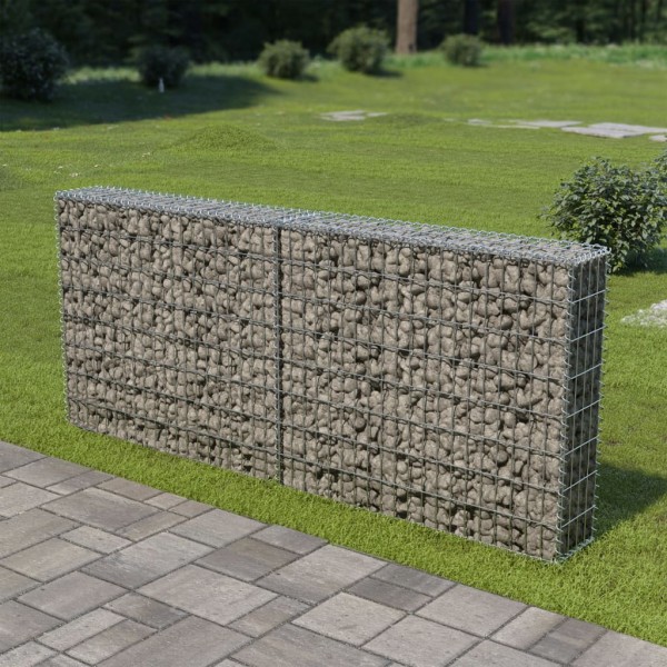 Muro de gaviones con cubiertas acero galvanizado 200x20x85 cm