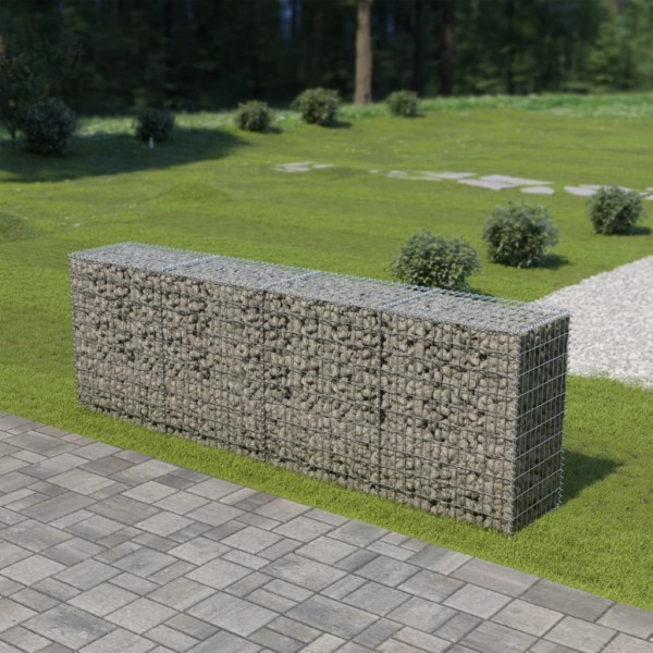 Muro de gaviones con cubiertas acero galvanizado 300x50x100 cm