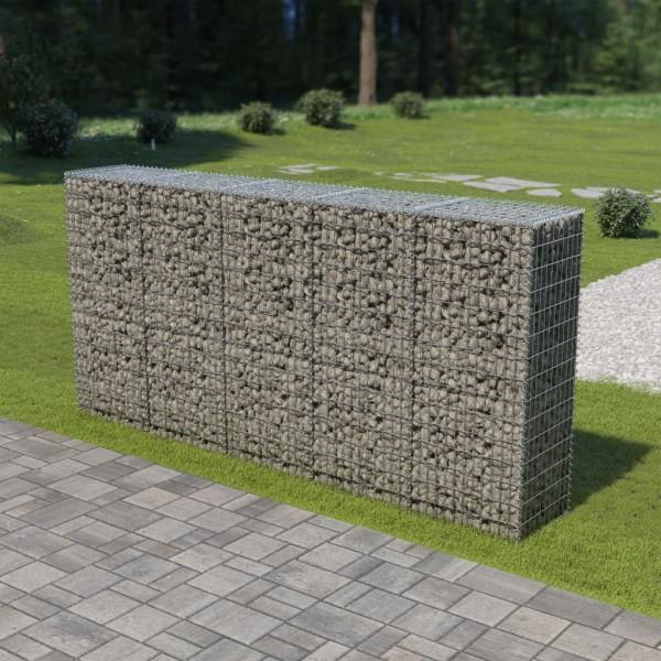 Muro de gaviones con cubiertas acero galvanizado 300x50x150 cm