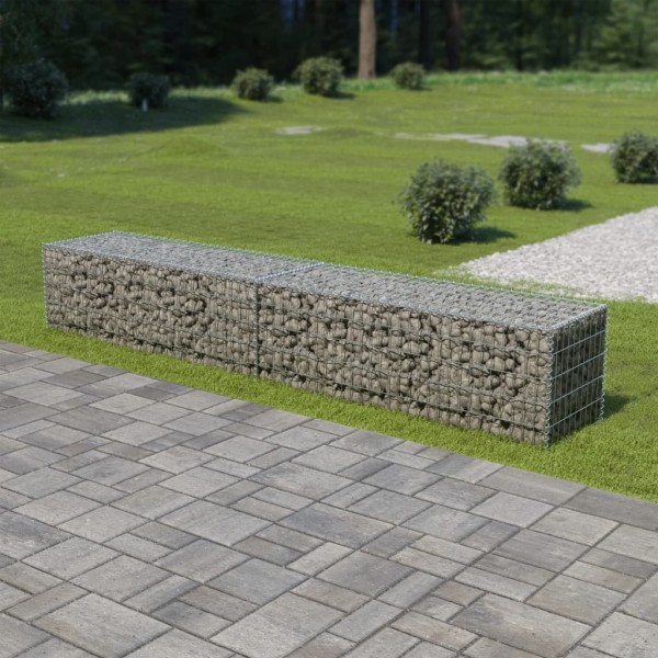 Muro de gaviones con cubiertas acero galvanizado 300x50x50 cm