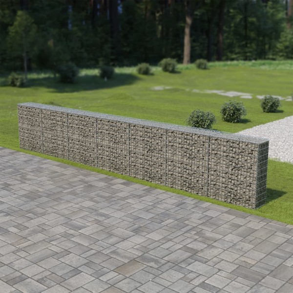 Muro de gaviones con cubiertas acero galvanizado 600x30x100 cm