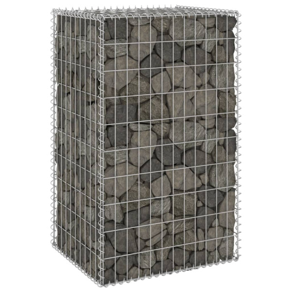 Muro de gaviones con cubiertas acero galvanizado 60x50x100 cm