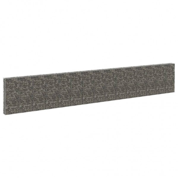 Muro de gaviones con cubiertas acero galvanizado 900x30x150 cm