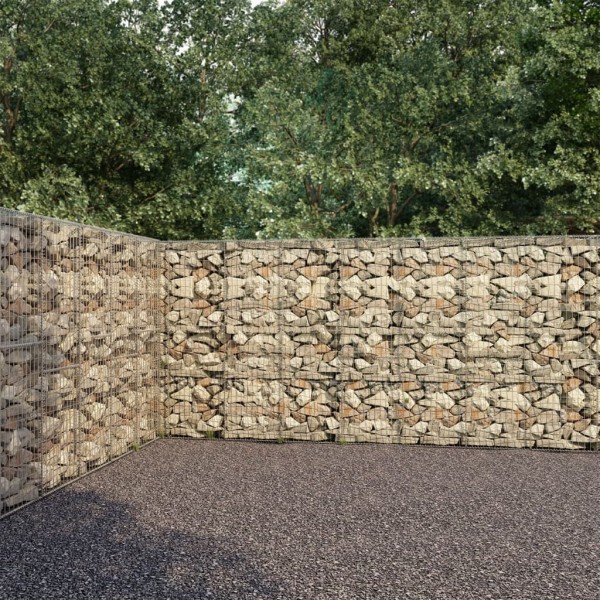 Muro de gaviones con cubiertas acero galvanizado 900x50x200 cm