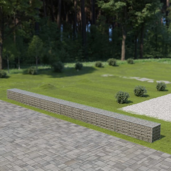 Muro de gaviones con cubiertas acero galvanizado 900x50x50 cm