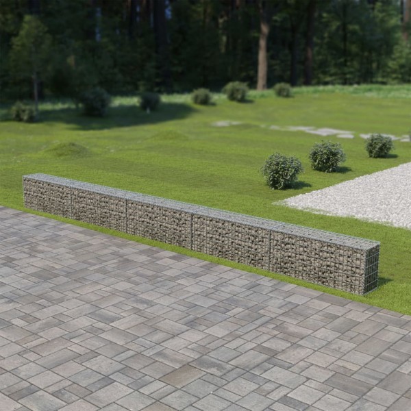 Muro de gaviones cubiertas acero galvanizado 600x30x50 cm
