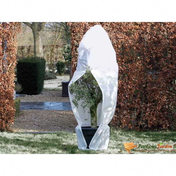Nature Cubierta plantas invierno con cremallera blanco 2.5x2x3 m