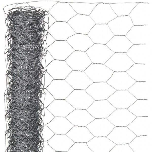 Nature Malla de alambre hexagonal 0.5x2.5 m 25 mm acero galvanizado