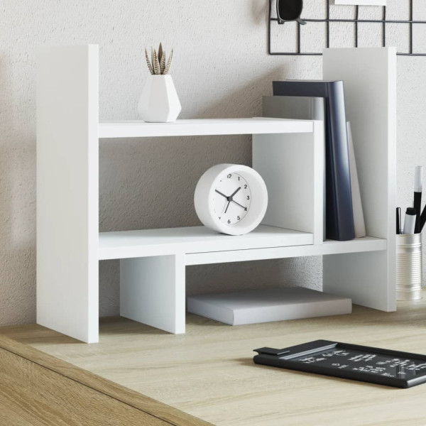 Organizador escritorio madera ingeniería blanco 38.5x17x39 cm