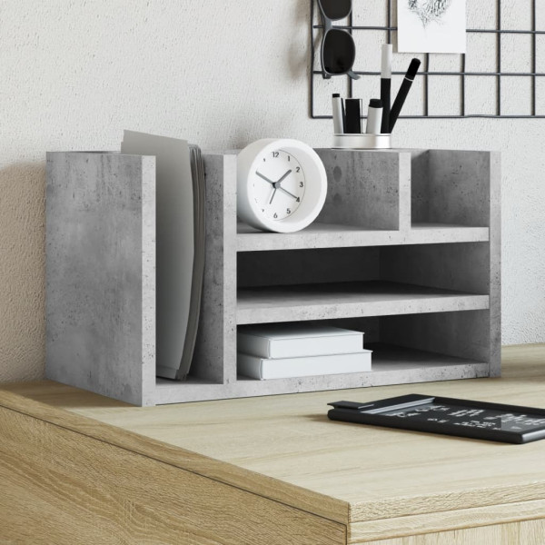 Organizador escritorio madera ingeniería hormigón 44.5x24x25 cm