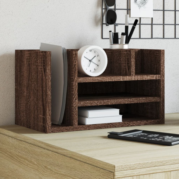 Organizador escritorio madera ingeniería marrón 44.5x24x25 cm