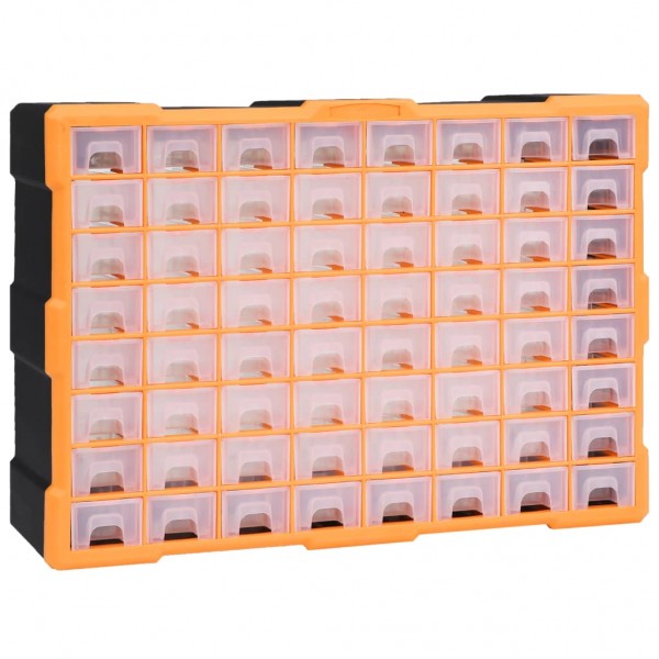 Organizador multicajones con 64 cajones 52x16x37.5 cm