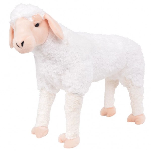 Oveja de peluche de pie blanca XXL