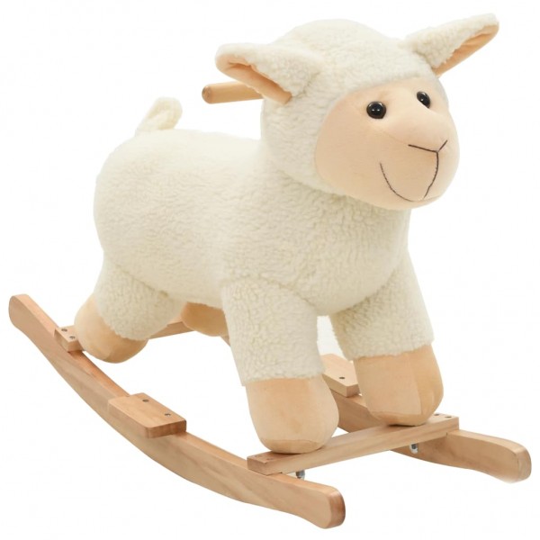 Ovejita balancín de peluche blanco 78x34x58 cm