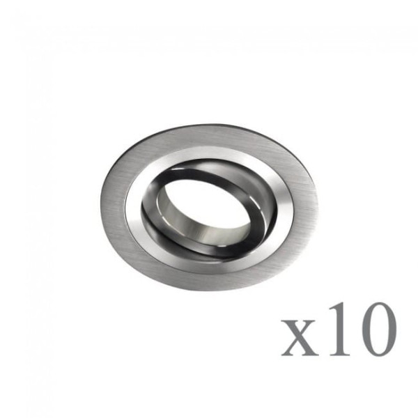 Pack 10 Empotrable Classic redondo aluminio