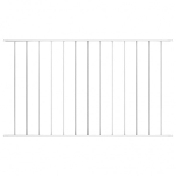 Panel de valla con acero recubrimiento polvo blanco 1.7x0.75m
