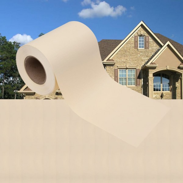 Panel de valla de PVC crema 35x0.19 m