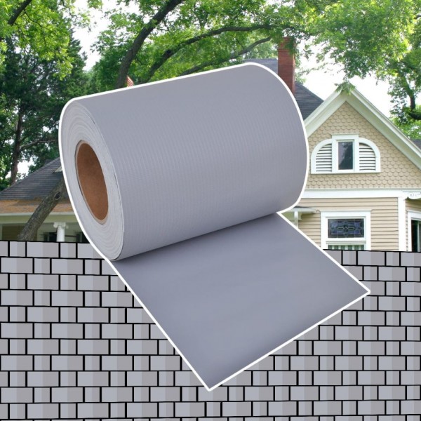 Panel de valla de PVC gris claro 70x0.19 m