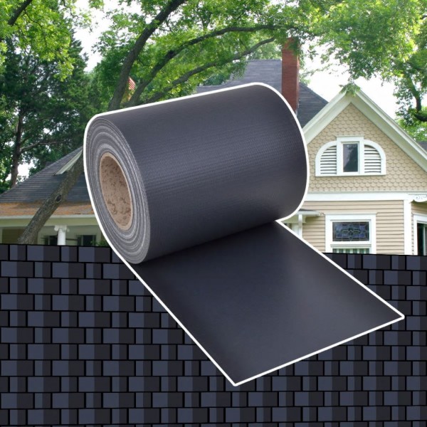Panel de valla de PVC gris oscuro 70x0.19 m