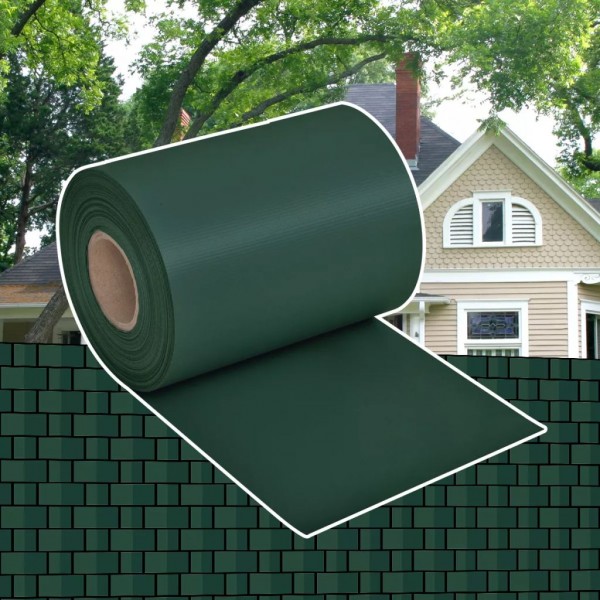 Panel de valla de PVC verde 70x0.19 m