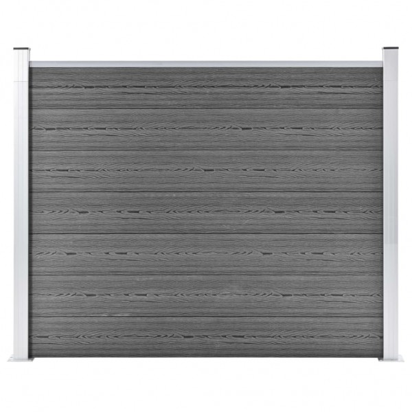 Panel de valla WPC gris 180x146 cm