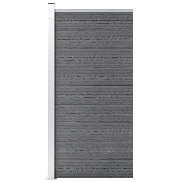 Panel de valla WPC gris 95x186 cm