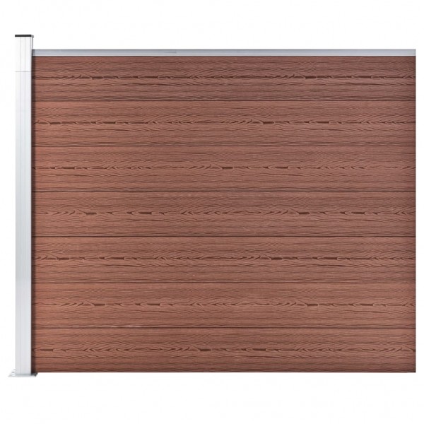 Panel de valla WPC marrón 175x146 cm