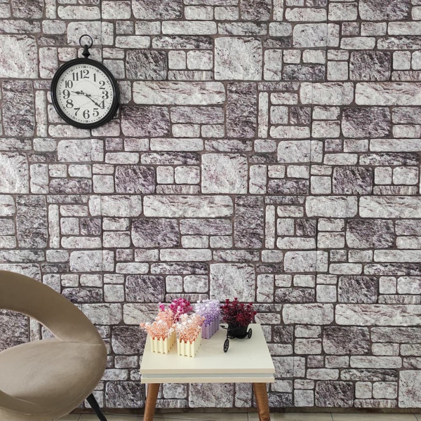 Paneles de pared 3D diseño de ladrillo gris claro 10 piezas EPS
