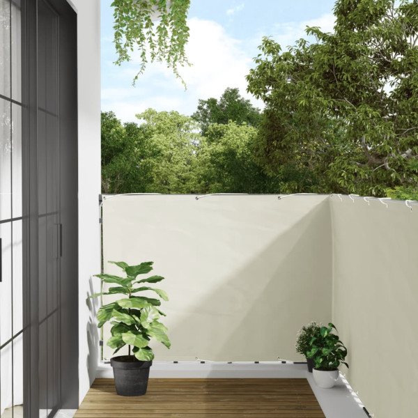 Pantalla de privacidad de jardín PVC blanco 600x120 cm