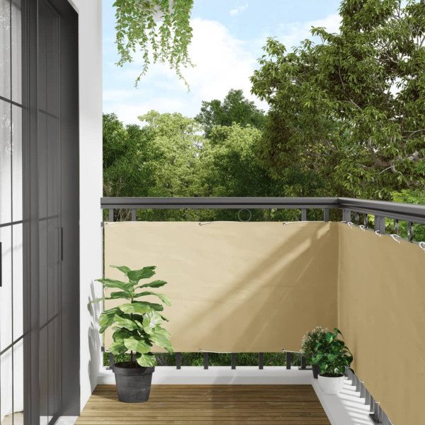 Pantalla de privacidad de jardín PVC crema 1000x75 cm