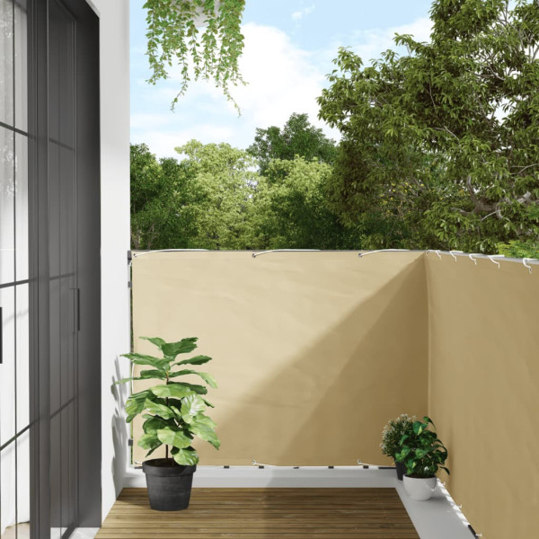 Pantalla de privacidad de jardín PVC crema 600x120 cm