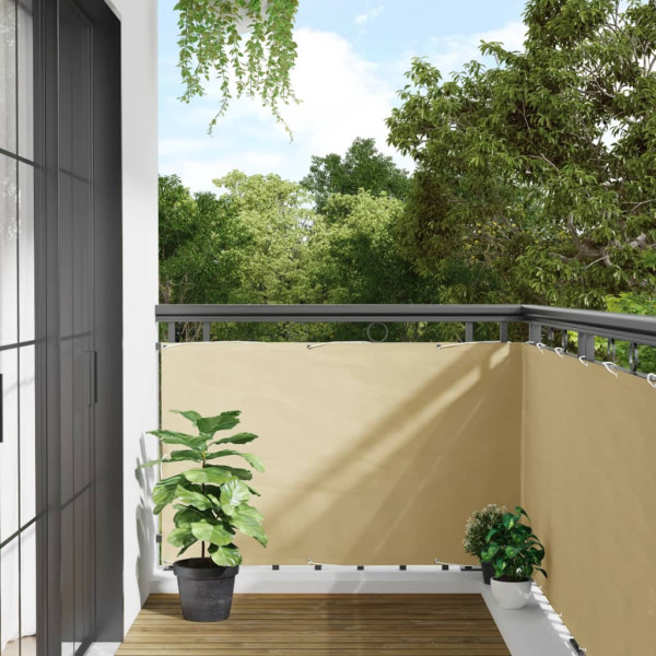 Pantalla de privacidad de jardín PVC crema 700x90 cm