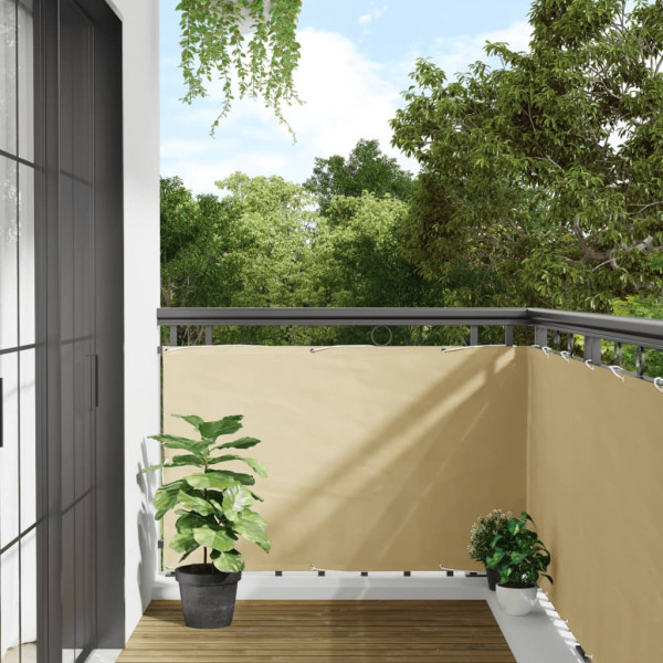 Pantalla de privacidad de jardín PVC crema 800x90 cm