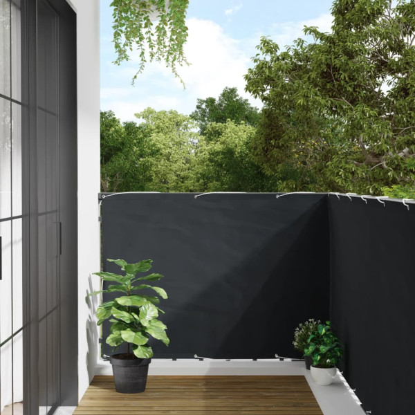 Pantalla de privacidad de jardín PVC gris antracita 1000x120 cm