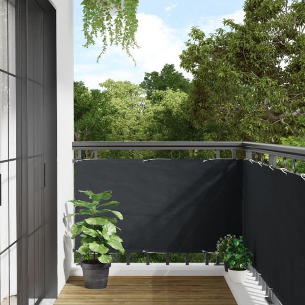 Pantalla de privacidad de jardín PVC gris antracita 500x75 cm