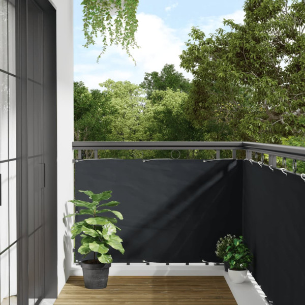 Pantalla de privacidad de jardín PVC gris antracita 600x90 cm