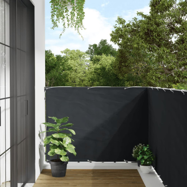 Pantalla de privacidad de jardín PVC gris antracita 800x120 cm