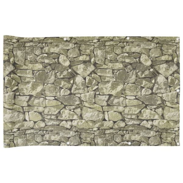 Pantalla de privacidad de jardín PVC piedra gris 600x90 cm