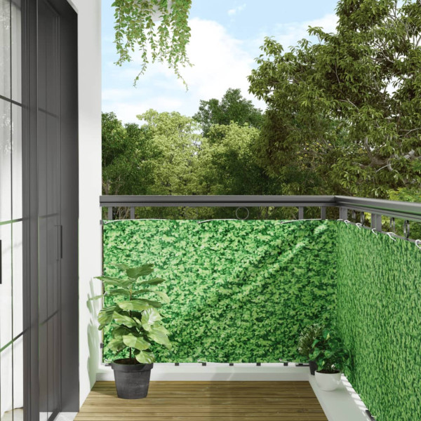 Pantalla de privacidad de jardín PVC plantas verde 600x90 cm