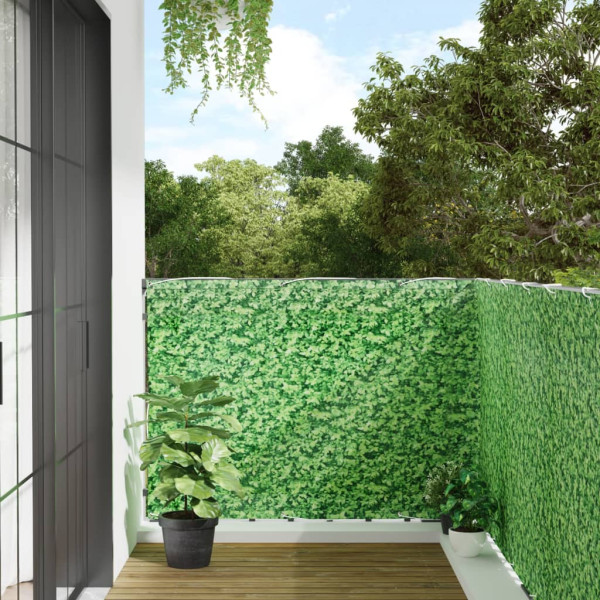 Pantalla de privacidad de jardín PVC plantas verde 700x120 cm