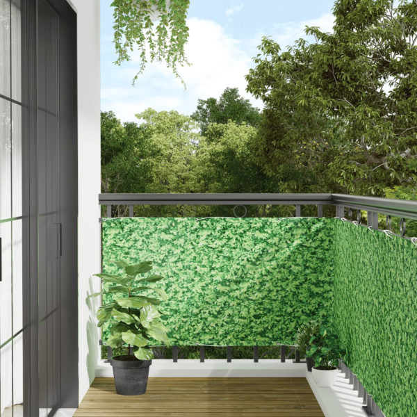 Pantalla de privacidad de jardín PVC plantas verde 800x75 cm