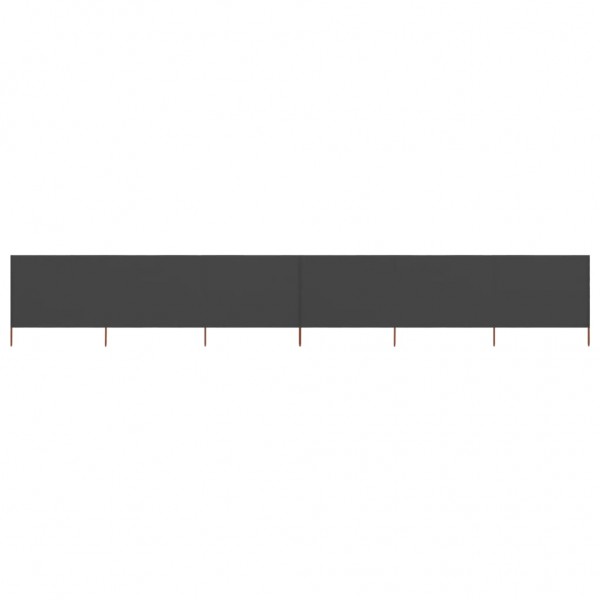 Paravientos de playa de 6 paneles tela gris antracita 800x120cm