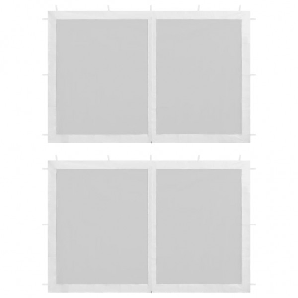 Pared lateral de carpa de fiesta 2 uds malla blanco y negra