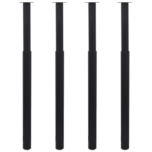 Patas de mesa telescópicas 4 unidades negro 710 mm-1100 mm