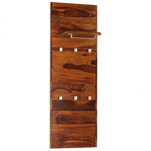 Perchero de pared madera maciza de sheesham 118x40 cm